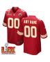 Kansas City Chiefs Super Bowl LIX Patch Game Men Custom Jersey – Red