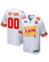 Kansas City Chiefs Super Bowl LVIII Champions Iconic Victory Game Custom Men Jersey – White
