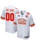 Kansas City Chiefs Super Bowl LVIII Champions Under The Lights Game Custom Men Jersey – White