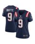 Kayshon Boutte 9 New England Patriots Women’s Game Jersey – Navy