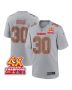 Keaontay Ingram 30 Kansas City Chiefs Super Bowl LVIII Champions 4X Atmosphere Fashion Game Men Jersey – Gray