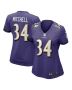Keaton Mitchell 34 Baltimore Ravens Women Game Jersey – Purple