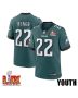 Kelee Ringo #22 Philadelphia Eagles Super Bowl LIX YOUTH Jersey – Midnight Green