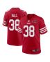 Kemon Hall 38 San Francisco 49ers NFC Champions Patch Game Men Jersey – Scarlet