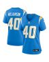 Kendall Williamson 40 Los Angeles Chargers Women’s Game Jersey – Powder Blue