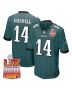 Kenneth Gainwell 14 Philadelphia Eagles Super Bowl LIX Champions Patch Game Men Jersey – Midnight Green