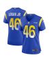 Kenny Logan Jr. 46 Los Angeles Rams Women’s Game Jersey – Royal