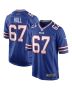Kent Hull 67 Buffalo Bills Men Game Retired Jersey – Royal