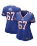 Kent Hull 67 Buffalo Bills Women Game Retired Jersey – Royal