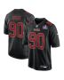 Kevin Givens 90 San Francisco 49ers Super Bowl LVIII Patch Fashion Game Men Jersey – Carbon Black