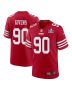 Kevin Givens 90 San Francisco 49ers Super Bowl LVIII Patch Game Men Jersey – Scarlet
