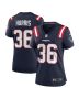Kevin Harris 36 New England Patriots Women Game Jersey – Navy