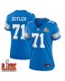 Kevin Zeitler #71 Detroit Lions Super Bowl LIX Women’s Jersey – Blue