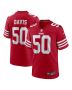 Khalil Davis 50 San Francisco 49ers Game Men Jersey – Scarlet
