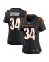 Khalil Herbert 34 Cincinnati Bengals Women’s Game Jersey – Black