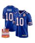 Khalil Shakir 10 Buffalo Bills Super Bowl LIX Champions Patch Game Men Jersey – Royal