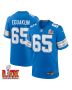 Kingsley Eguakun #65 Detroit Lions Super Bowl LIX Jersey – Men’s – Blue