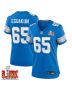 Kingsley Eguakun #65 Detroit Lions Super Bowl LIX Women’s Jersey – Blue