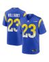 Kyren Williams 23 Los Angeles Rams Game Player Men Jersey – Royal