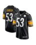 Kyron Johnson 53 Pittsburgh Steelers Game Men Jersey – Black