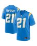 LaDainian Tomlinson 21 Los Angeles Chargers Men Game Retired Jersey – Powder Blue