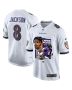 Lamar Jackson 8 Baltimore Ravens Cobra Jackson Game Men Jersey – White