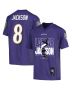 Lamar Jackson 8 Baltimore Ravens Lamar the Merrier Game YOUTH Jersey – Purple