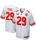 La’Mical Perine 29 Kansas City Chiefs Super Bowl LVIII Patch Game Men Jersey – White