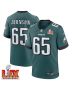 Lane Johnson #65 Philadelphia Eagles Super Bowl LIX Jersey – Men’s – Midnight Green