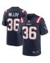 Lawyer Milloy 36 New England Patriots Men Game Retired Jersey – Navy