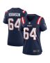 Layden Robinson 64 New England Patriots Women’s Team Game Jersey – Navy