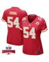 Leo Chenal 54 Kansas City Chiefs Super Bowl LVIII Champions 4 Stars Patch Game Women Jersey – Red