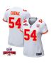 Leo Chenal 54 Kansas City Chiefs Super Bowl LVIII Champions 4 Stars Patch Game Women Jersey – White