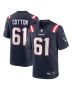 Lester Cotton Sr. 61 New England Patriots Team Game Men Jersey – Navy