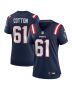 Lester Cotton Sr. 61 New England Patriots Women’s Team Game Jersey – Navy