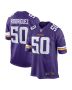 Levi Drake Rodriguez 50 Minnesota Vikings Game Men Jersey – Purple