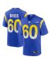 Logan Bruss 60 Los Angeles Rams Game Player Men Jersey – Royal