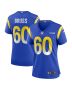 Logan Bruss 60 Los Angeles Rams Women Game Jersey – Royal