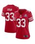 Logan Ryan 33 San Francisco 49ers Super Bowl LVIII Patch Game Women Jersey – Scarlet