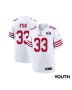 Logan Ryan 33 San Francisco 49ers Super Bowl LVIII Patch Game YOUTH Jersey – White
