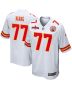 Lucas Niang 77 Kansas City Chiefs AFC Champions Patch Game Men Jersey – White