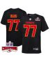 Lucas Niang 77 Kansas City Chiefs Super Bowl LVIII Champions 4 Stars Patch Fashion Game YOUTH Jersey – Carbon Black