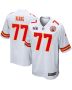 Lucas Niang 77 Kansas City Chiefs Super Bowl LVIII Patch Game Men Jersey – White