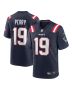 Malcolm Perry 19 New England Patriots Men Game Jersey – Navy