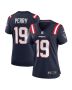 Malcolm Perry 19 New England Patriots Women Game Jersey – Navy