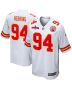 Malik Herring 94 Kansas City Chiefs AFC Champions Patch Game Men Jersey – White