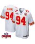Malik Herring 94 Kansas City Chiefs Super Bowl LVIII Champions 4 Stars Patch Game Men Jersey – White