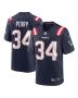 Mark Perry 34 New England Patriots Team Game Men Jersey – Navy