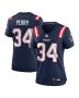 Mark Perry 34 New England Patriots Women’s Team Game Jersey – Navy