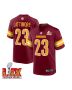 Marshon Lattimore #23 Washington Commanders Super Bowl LIX Jersey – Men’s – Burgundy